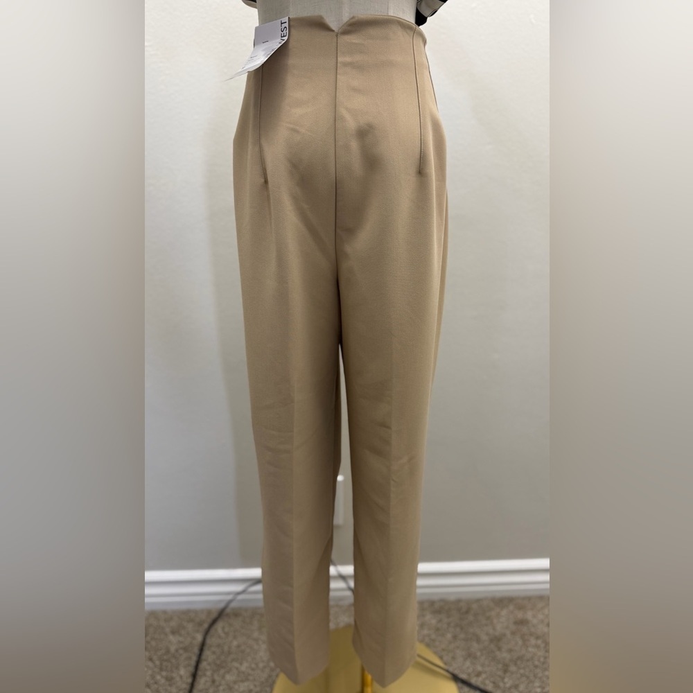 Nine West High Rise Tapered Pants Size 10 Beige NWT Work Office - Picture 5 of 12